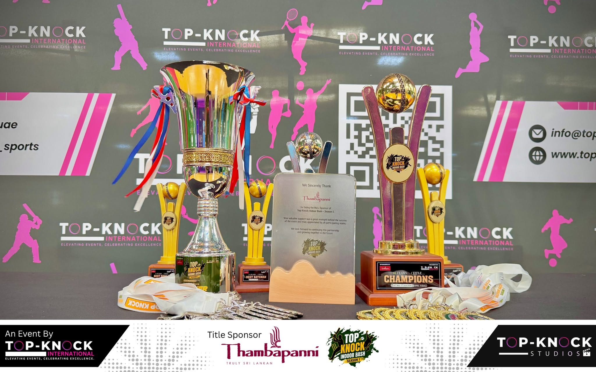 Cricket tournament trophies